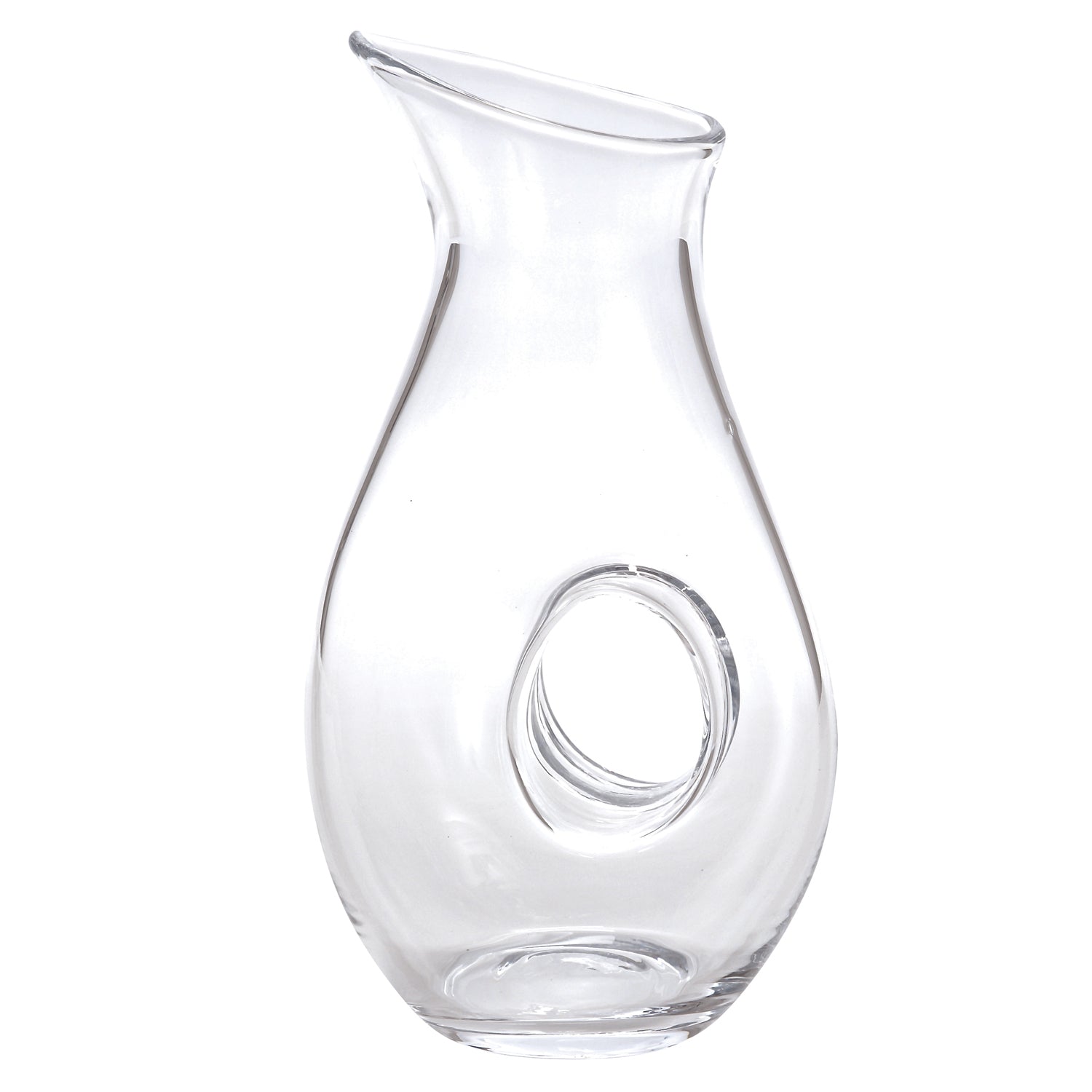 Mouth Blown Lead Free Crystal Pitcher 28 Oz-Barware and Drinkware-DECOROLALA