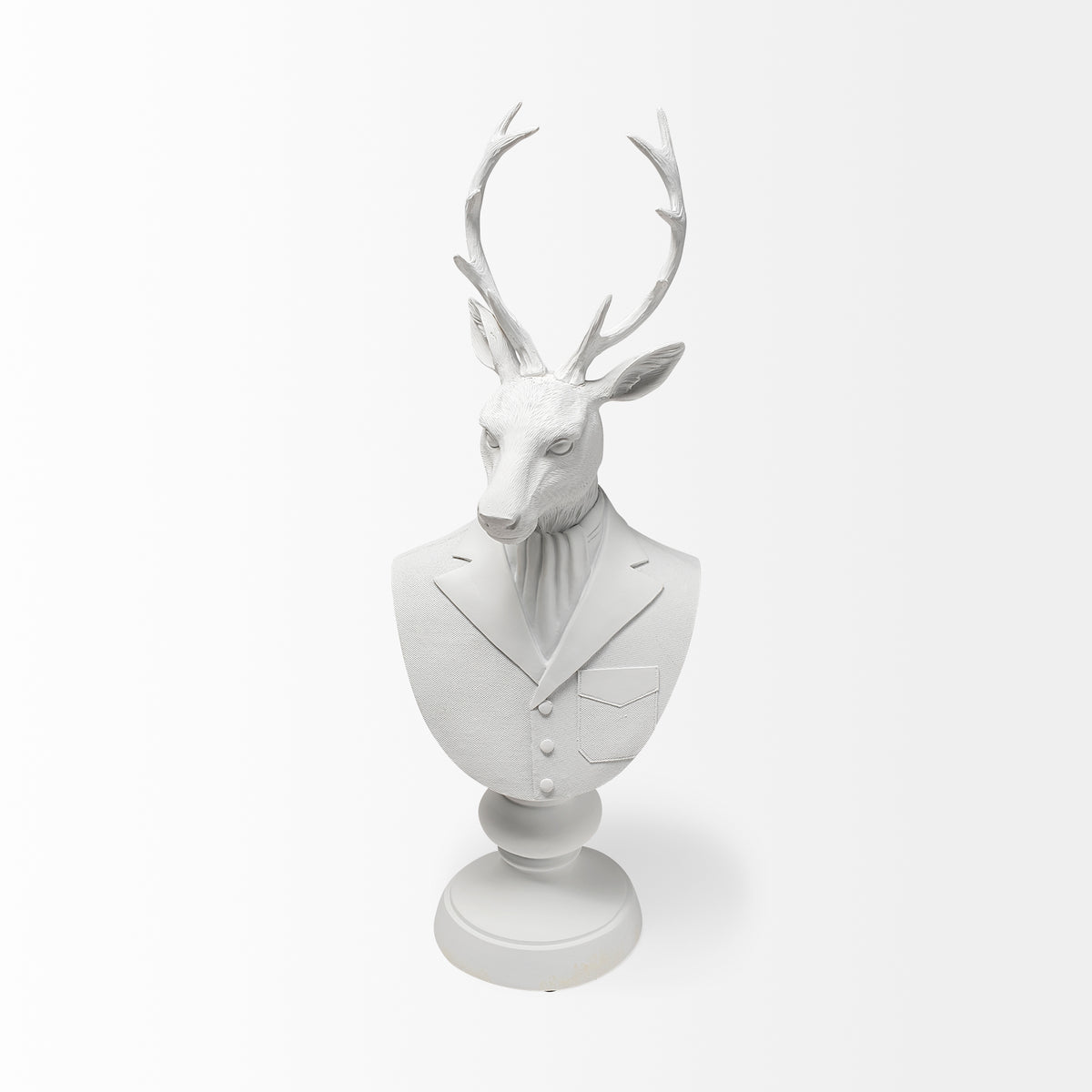 Mozart 22.5" Painted Resin Deer in a Suit Bust-Decorative Objects-DECOROLALA
