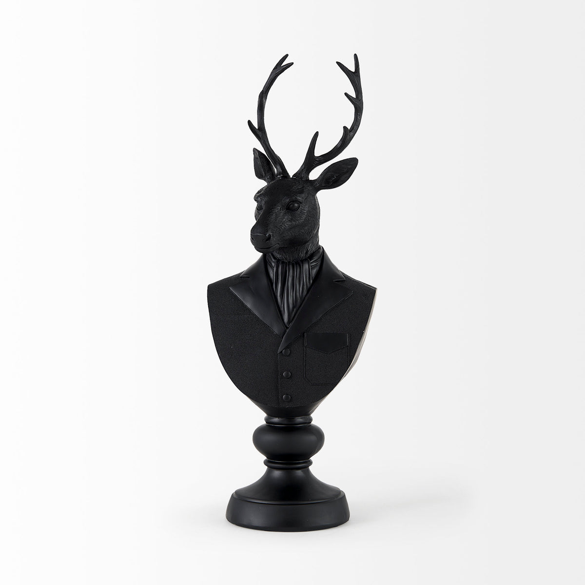 Mozart 22.5" Painted Resin Deer in a Suit Bust-Objects-DECOROLALA