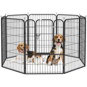 8 Panel Pet Playpen Play Yard Fence Home DIY Heavy-Duty Metal Foldable Indoor Outdoor 39"H