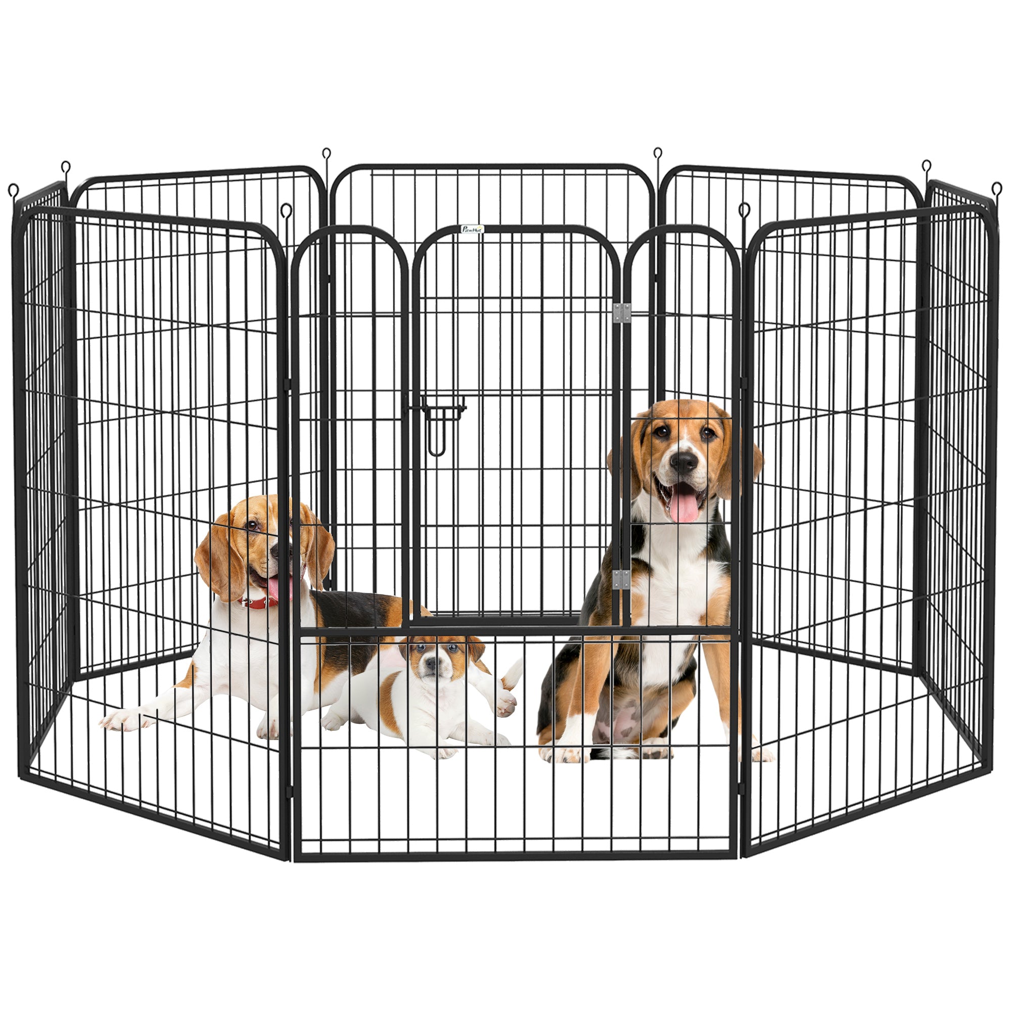 8 Panel Pet Playpen Play Yard Fence Home DIY Heavy-Duty Metal Foldable Indoor Outdoor 39"H