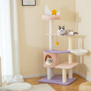 Multi-level Cat Tower with Sisal Covered Scratching Posts-S-Cat Trees & Scratchers-DECOROLALA