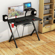 Multifunctional E-Sport Gaming Desk with Headset Hook and Cup Holder-Gaming Desks-DECOROLALA