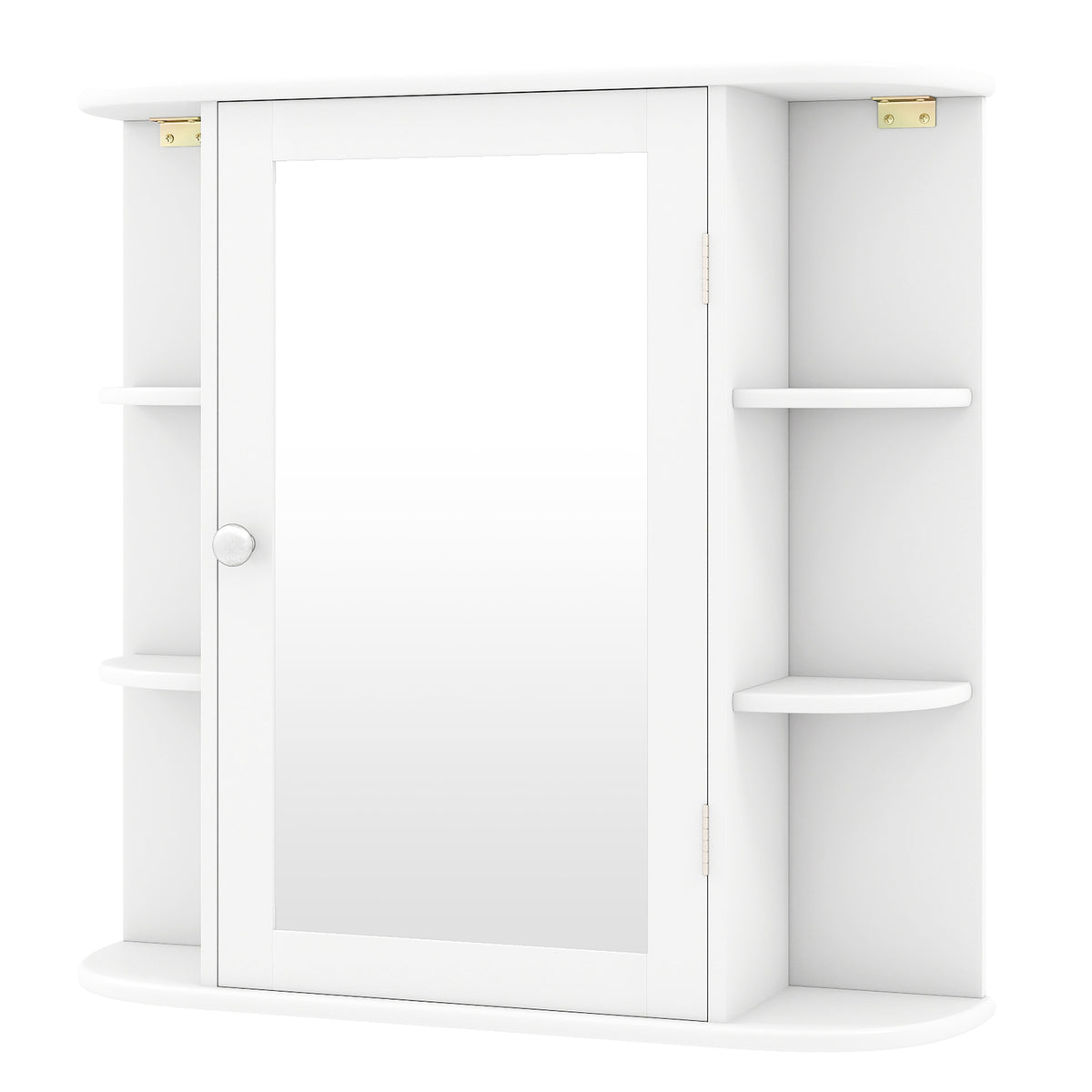 Multipurpose Mount Wall Mirror Bathroom Storage Cabinet-White-Wall Cabinets-DECOROLALA