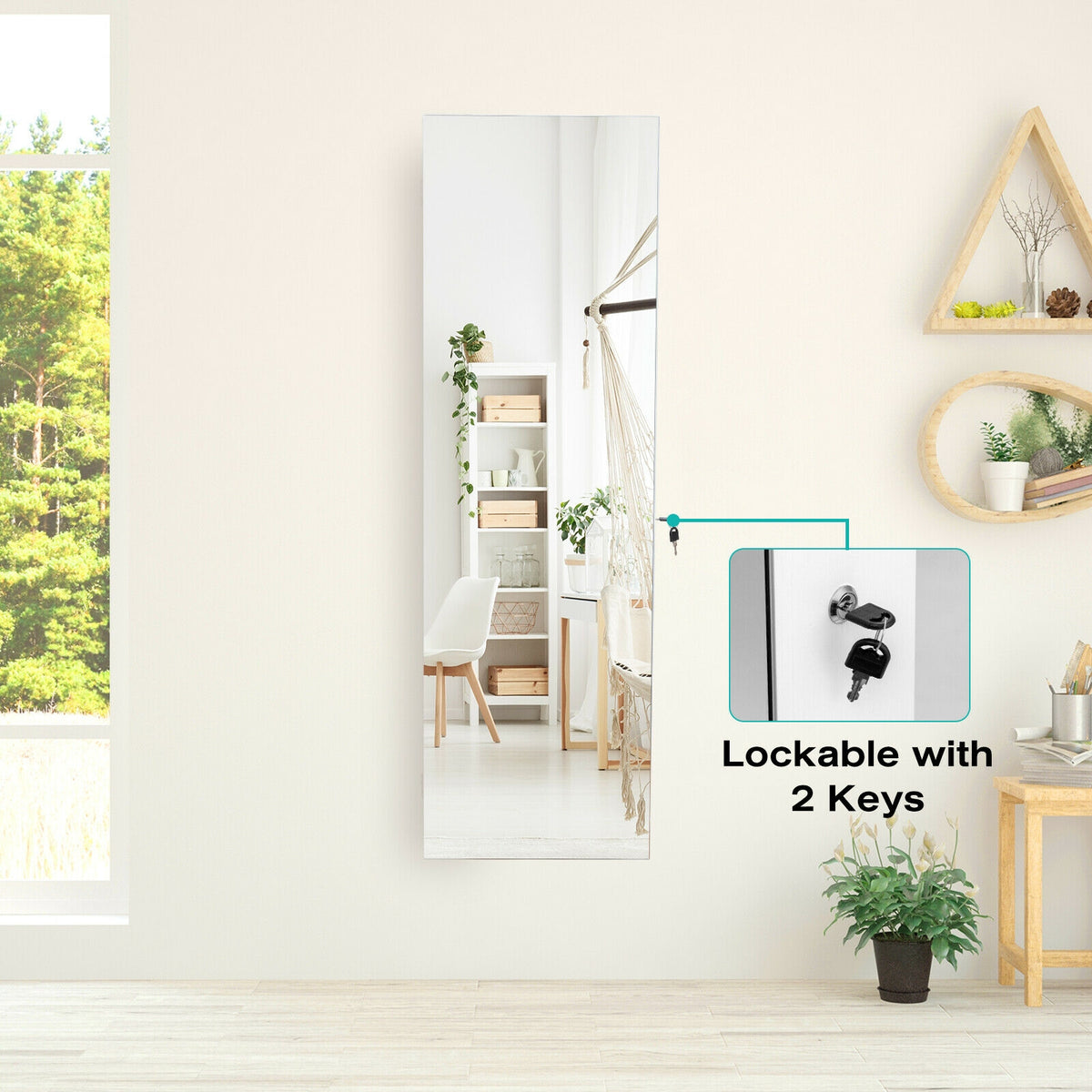 Multipurpose Storage Cabinet with 4 Drawers-White-Jewelry Armoires-DECOROLALA