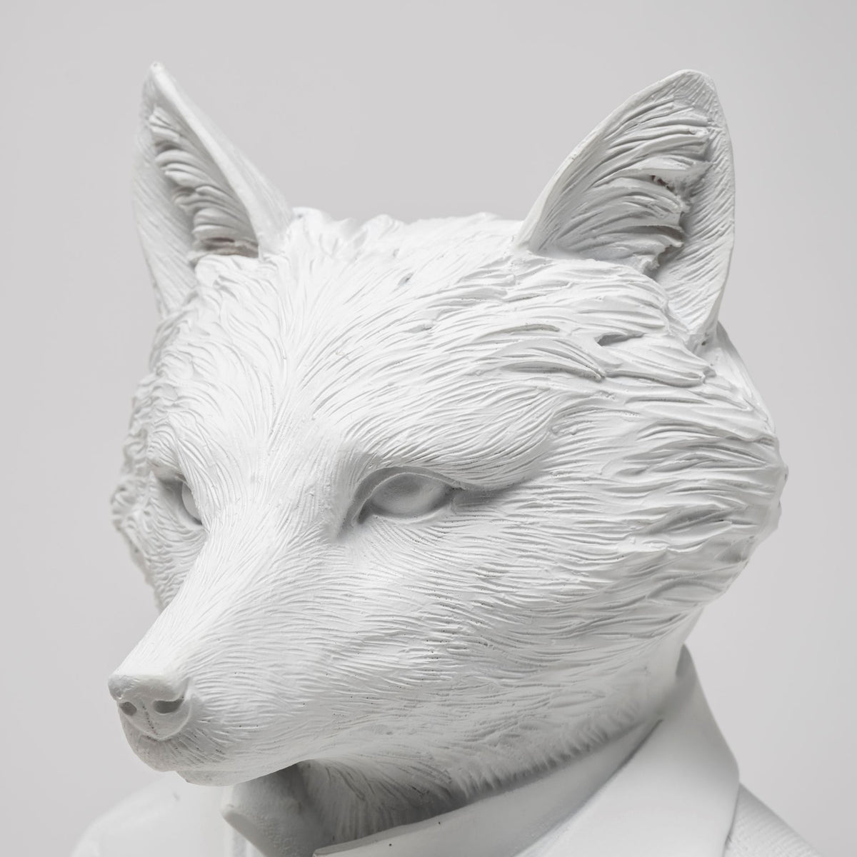 Murray 13" Painted Resin Fox in a Suit Bust-Objects-DECOROLALA
