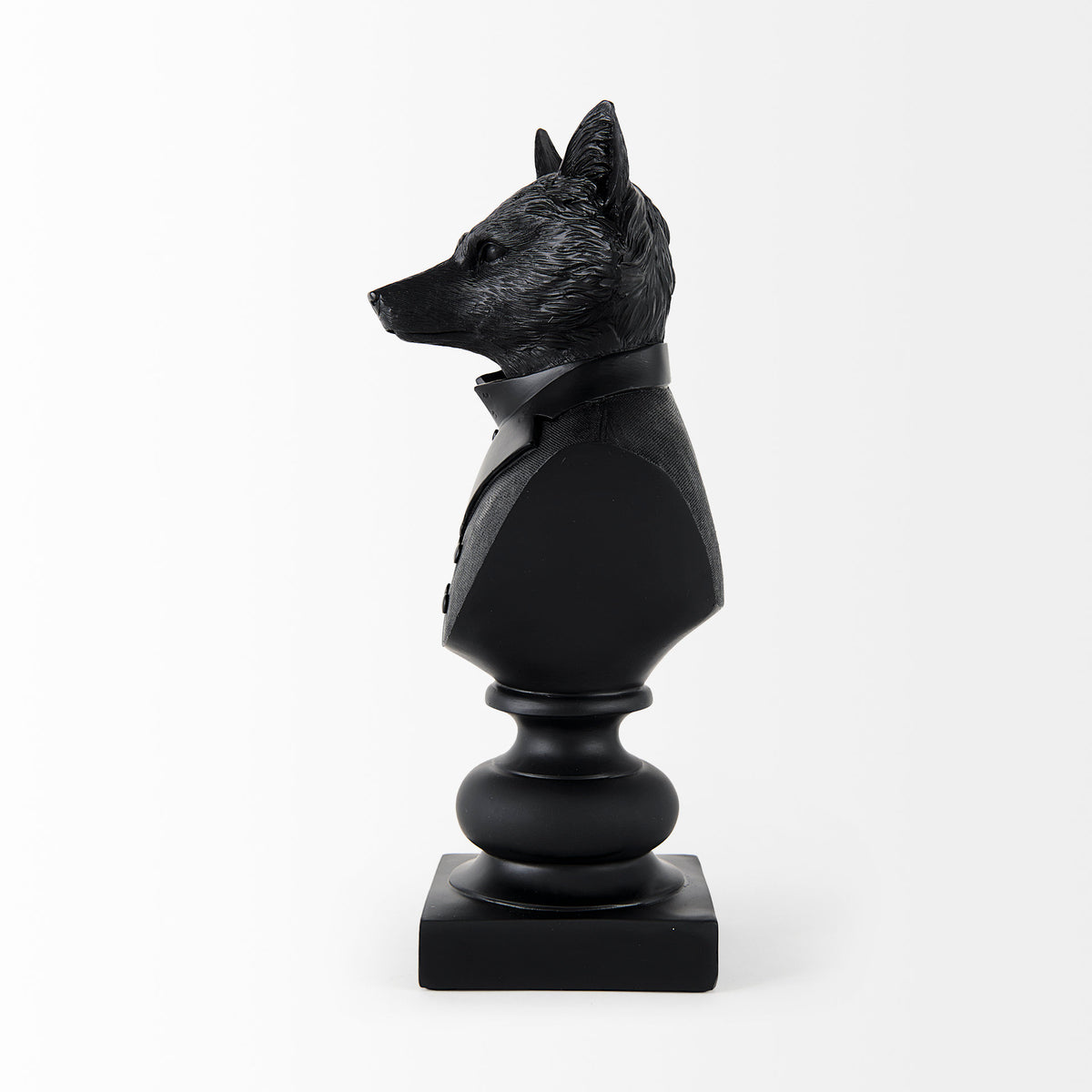 Murray 13" Painted Resin Fox in a Suit Bust-Objects-DECOROLALA