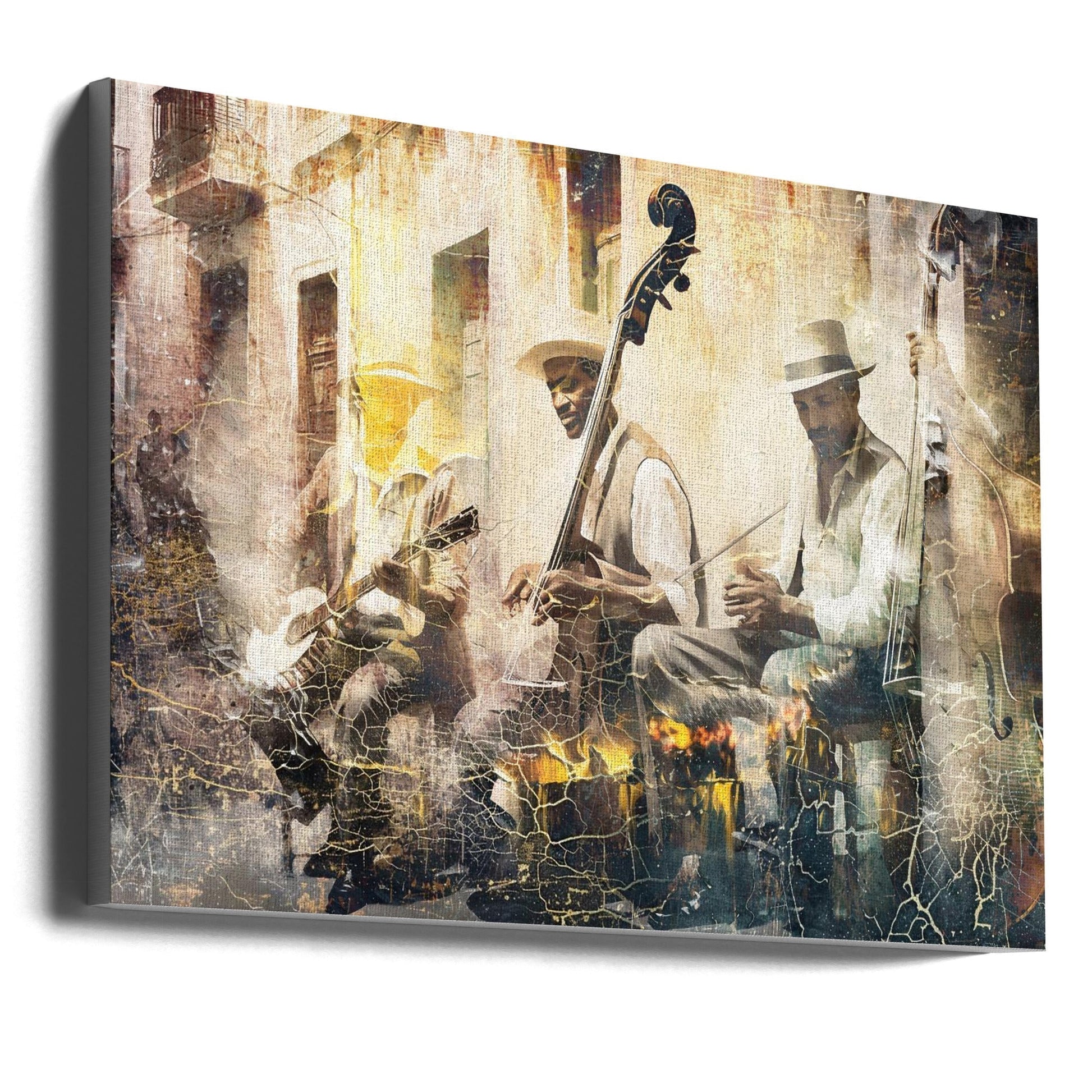 Music Art Illustration 11 Jazz Band by Rafal Kulik-canvas-DECOROLALA
