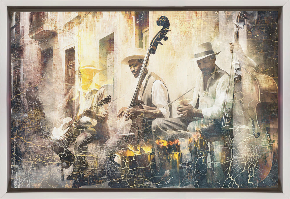 Music Art Illustration 11 Jazz Band-canvas-DECOROLALA