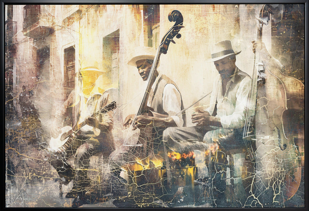 Music Art Illustration 11 Jazz Band-canvas-DECOROLALA