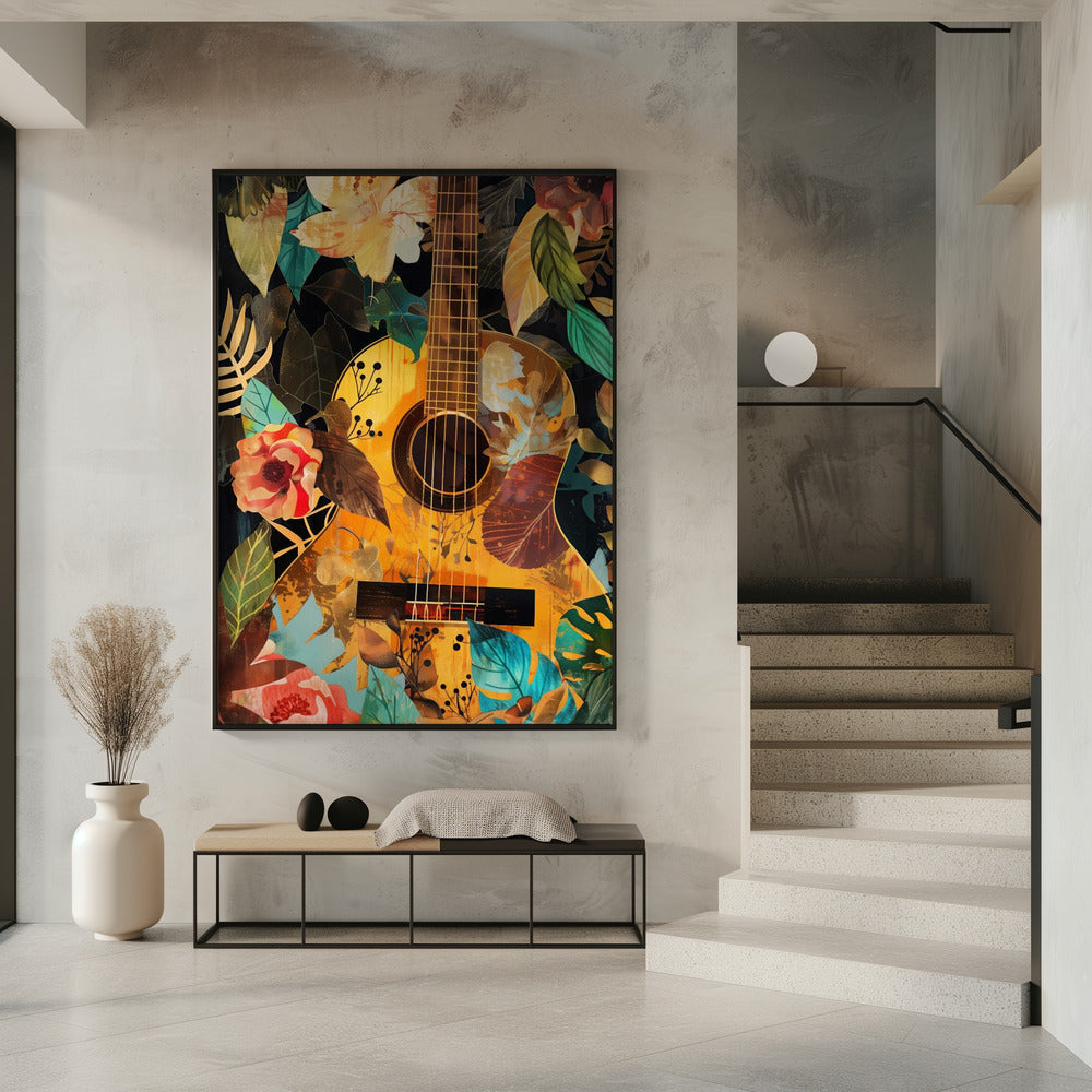 Music Guitar Collage Canvas Print-Canvas Print-DECOROLALA