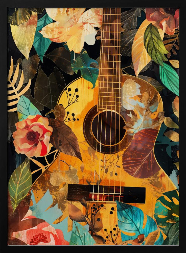 Music Guitar Collage Canvas Print-Canvas Print-DECOROLALA
