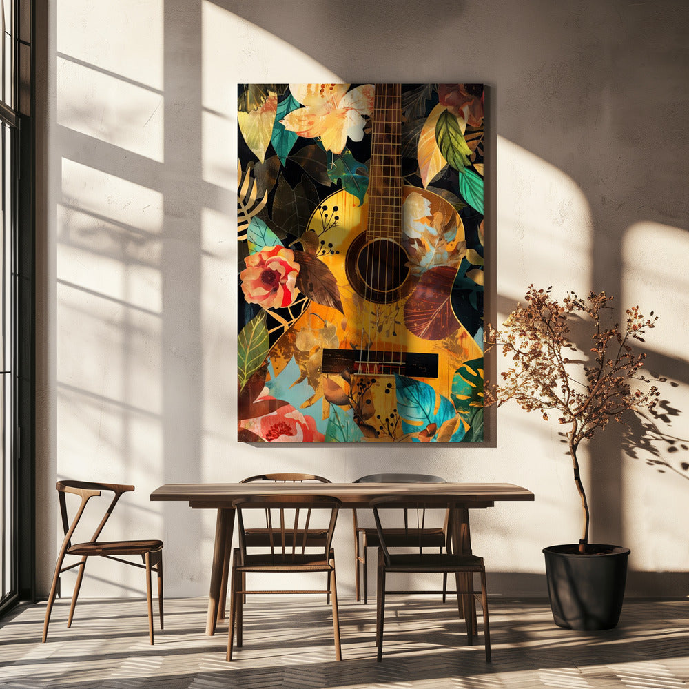 Music Guitar Collage Canvas Print-Canvas Print-DECOROLALA