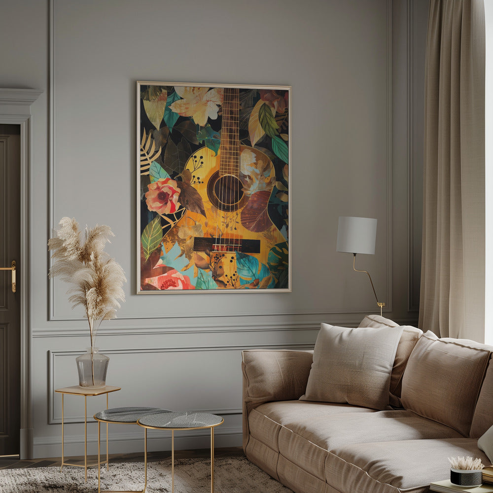 Music Guitar Collage Canvas Print-Canvas Print-DECOROLALA