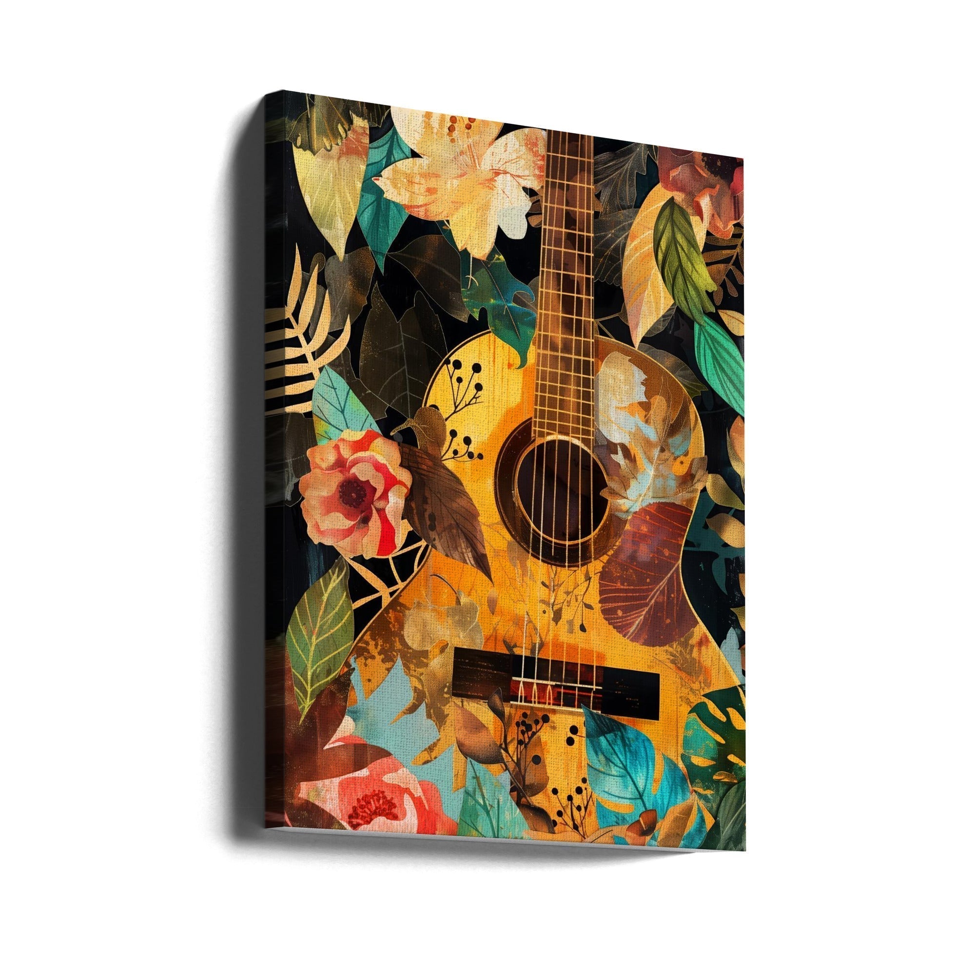 Music Guitar Collage Canvas Print-Canvas Print-DECOROLALA