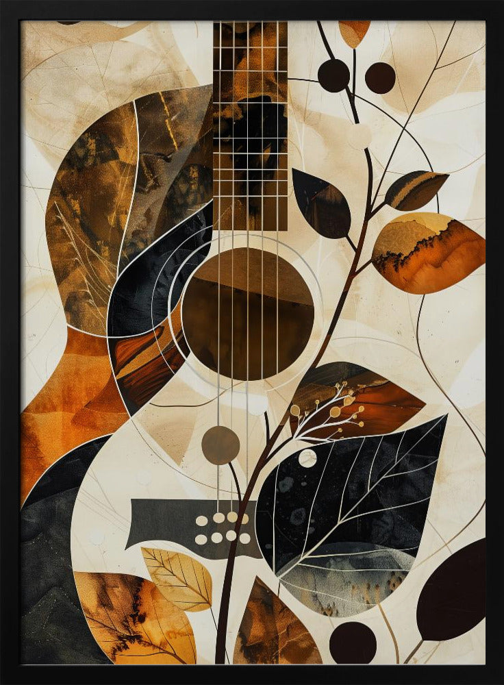 Music Guitar Collage Canvas Print by Justyna Jaszke-Canvas Print-DECOROLALA