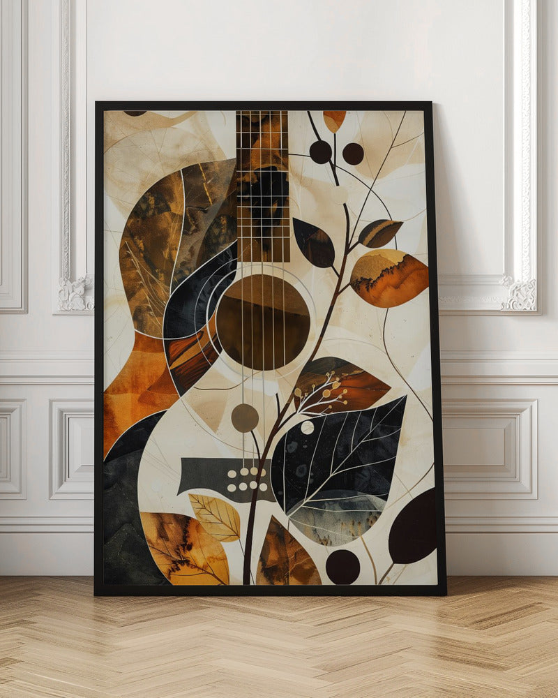 Music Guitar Collage Canvas Print by Justyna Jaszke-Canvas Print-DECOROLALA
