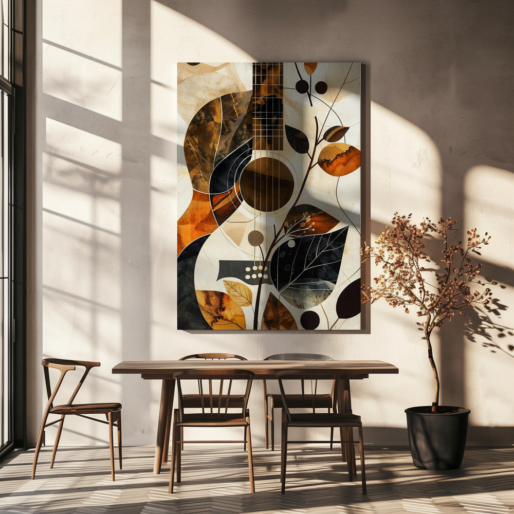Music Guitar Collage Canvas Print by Justyna Jaszke-Canvas Print-DECOROLALA