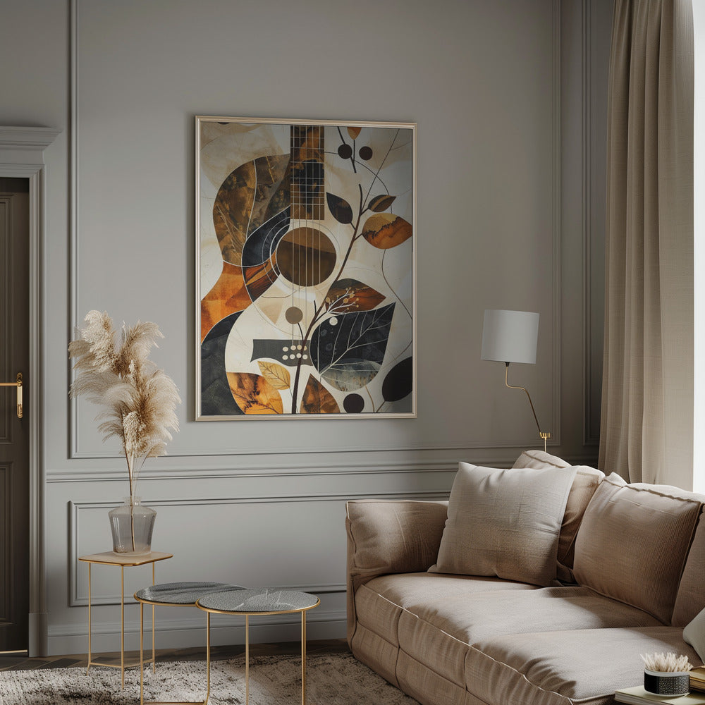 Music Guitar Collage Canvas Print by Justyna Jaszke-Canvas Print-DECOROLALA