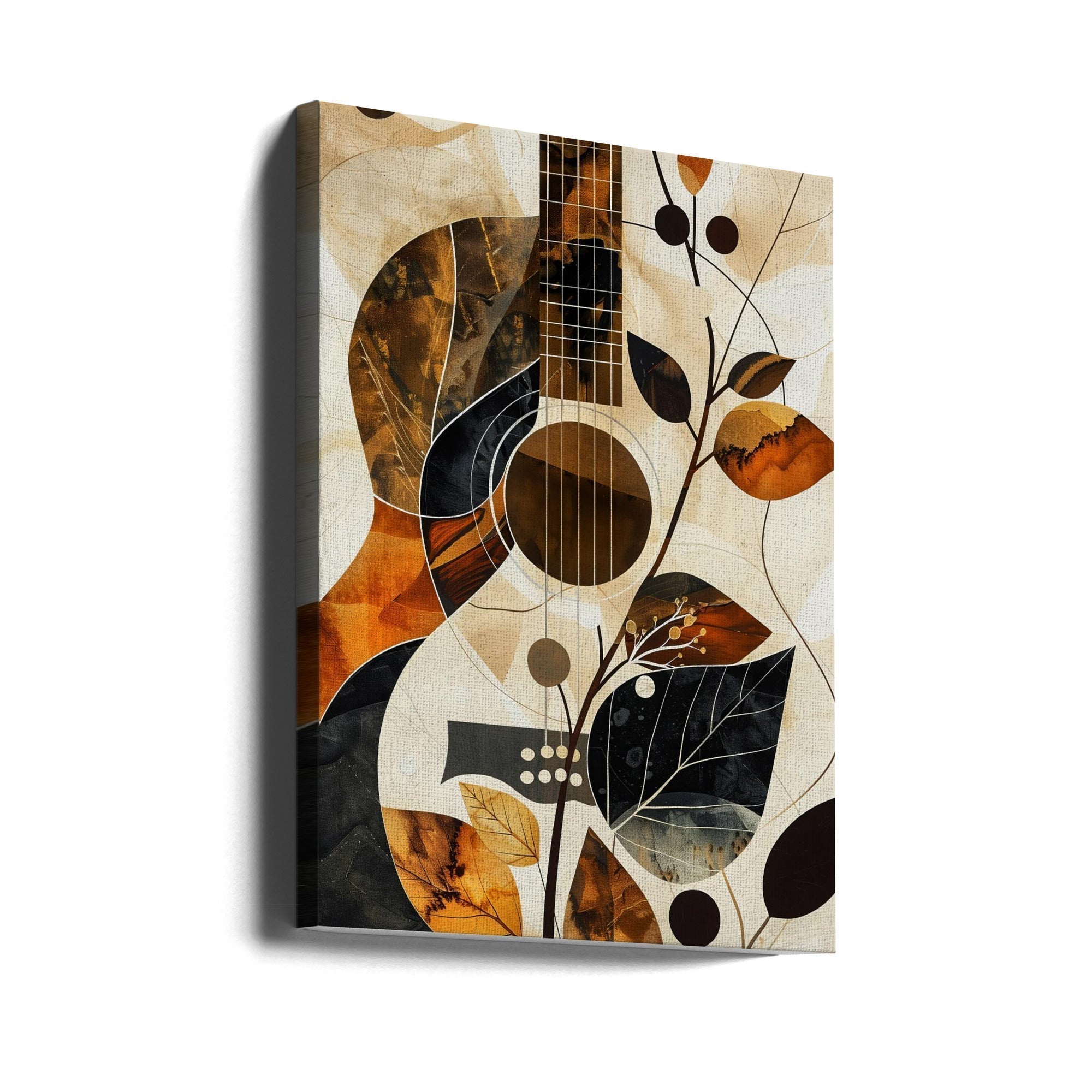 Music Guitar Collage Canvas Print by Justyna Jaszke-Canvas Print-DECOROLALA