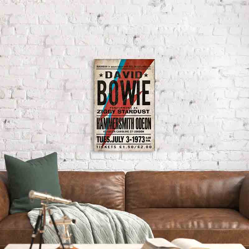 Music Poster David Bowie Hammersmith -Vintage Music Wall Decor-Wall Art-DECOROLALA