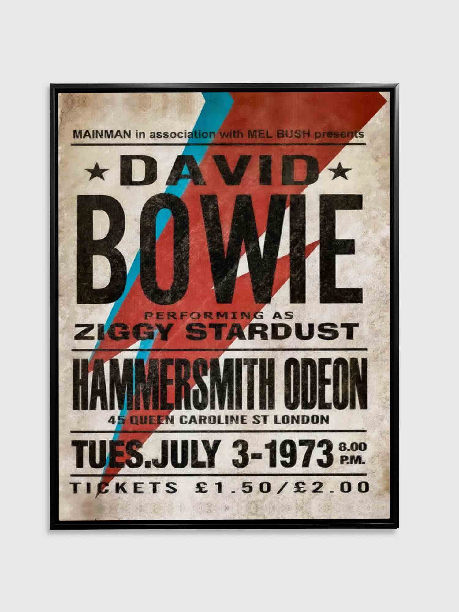 Music Poster David Bowie Hammersmith -Vintage Music Wall Decor-Wall Art-DECOROLALA