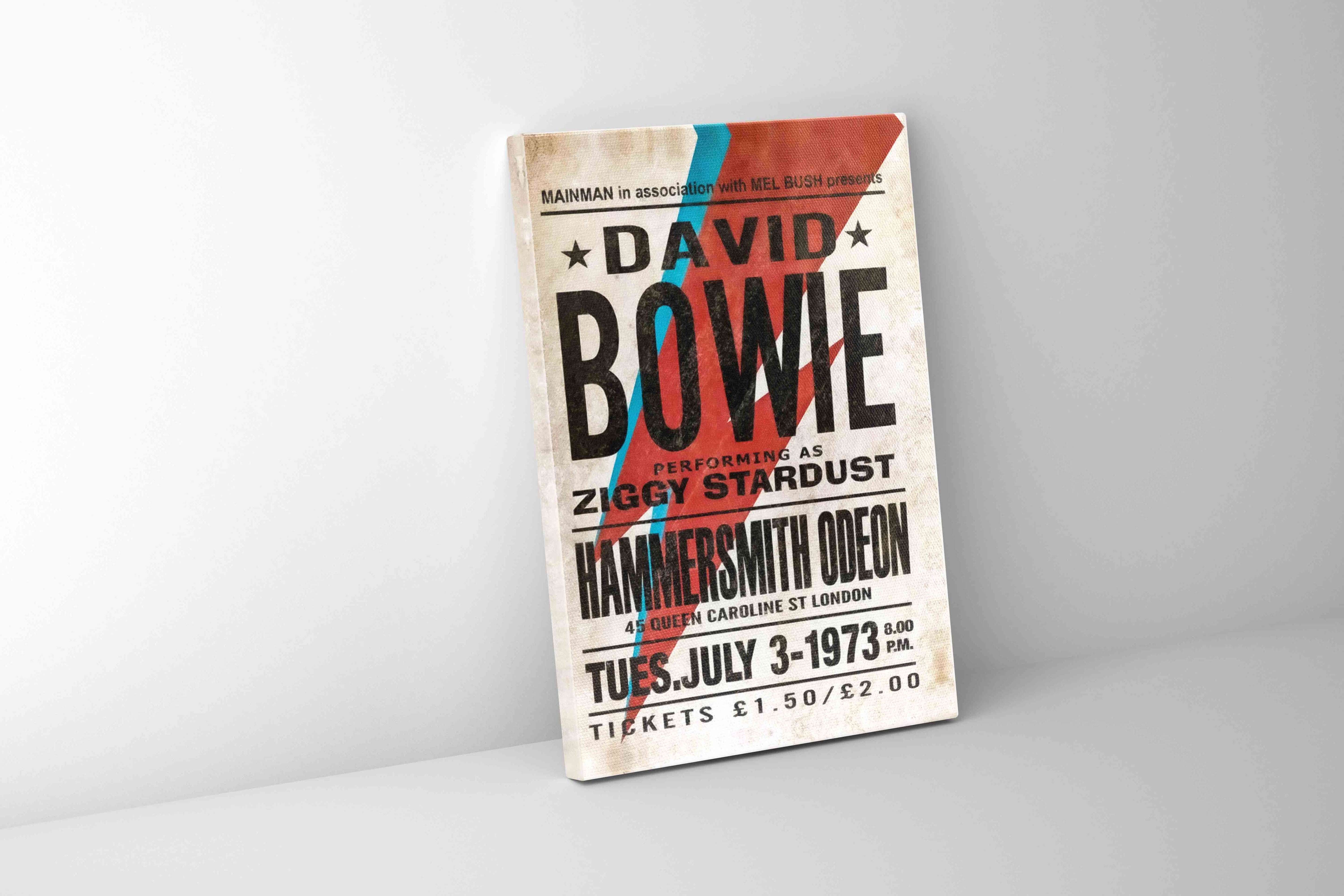 Music Poster David Bowie Hammersmith -Vintage Music Wall Decor-Wall Art-DECOROLALA