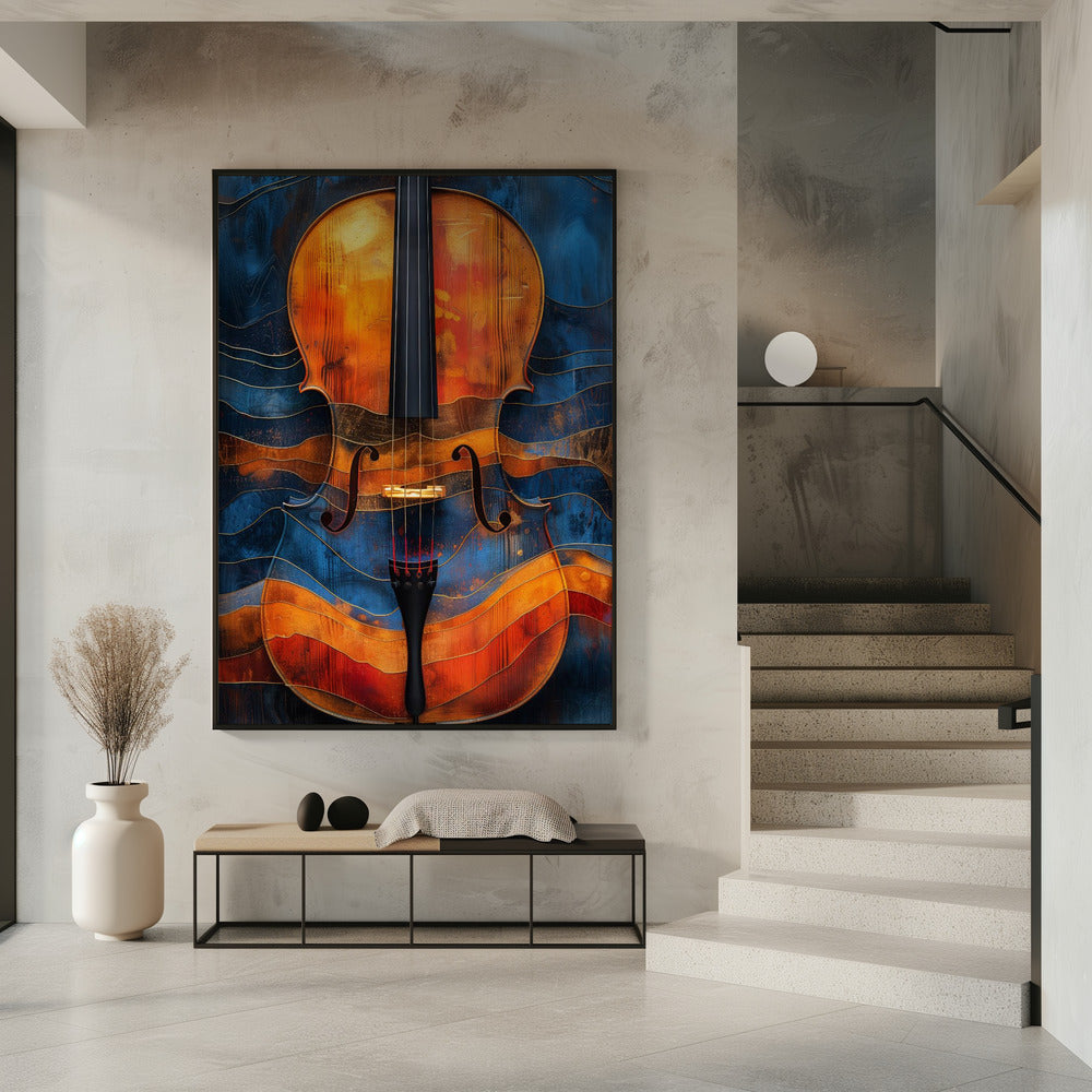 Music Violin 6 Canvas Print by Justyna Jaszke-Canvas Print-DECOROLALA