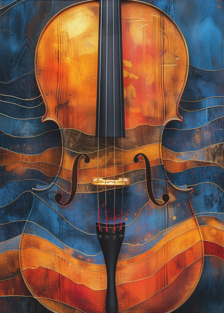 Music Violin 6 Canvas Print by Justyna Jaszke-Canvas Print-DECOROLALA
