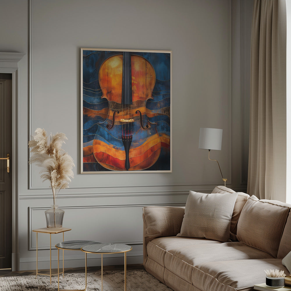Music Violin 6 Canvas Print by Justyna Jaszke-Canvas Print-DECOROLALA