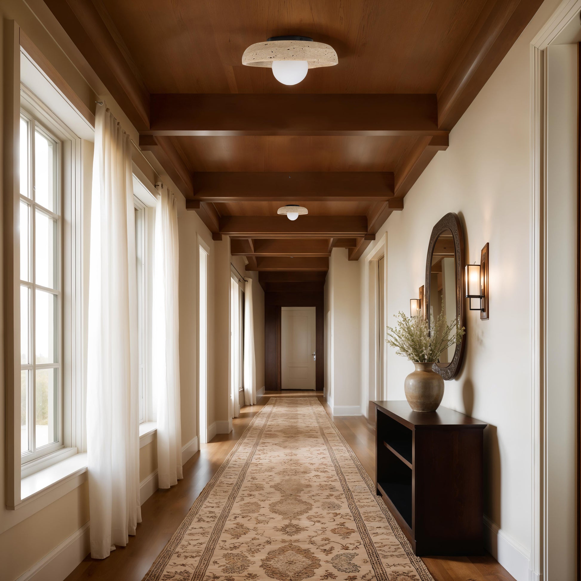 Myrtos 4.92" Wall Sconce, Beige-Wall Sconce-DECOROLALA