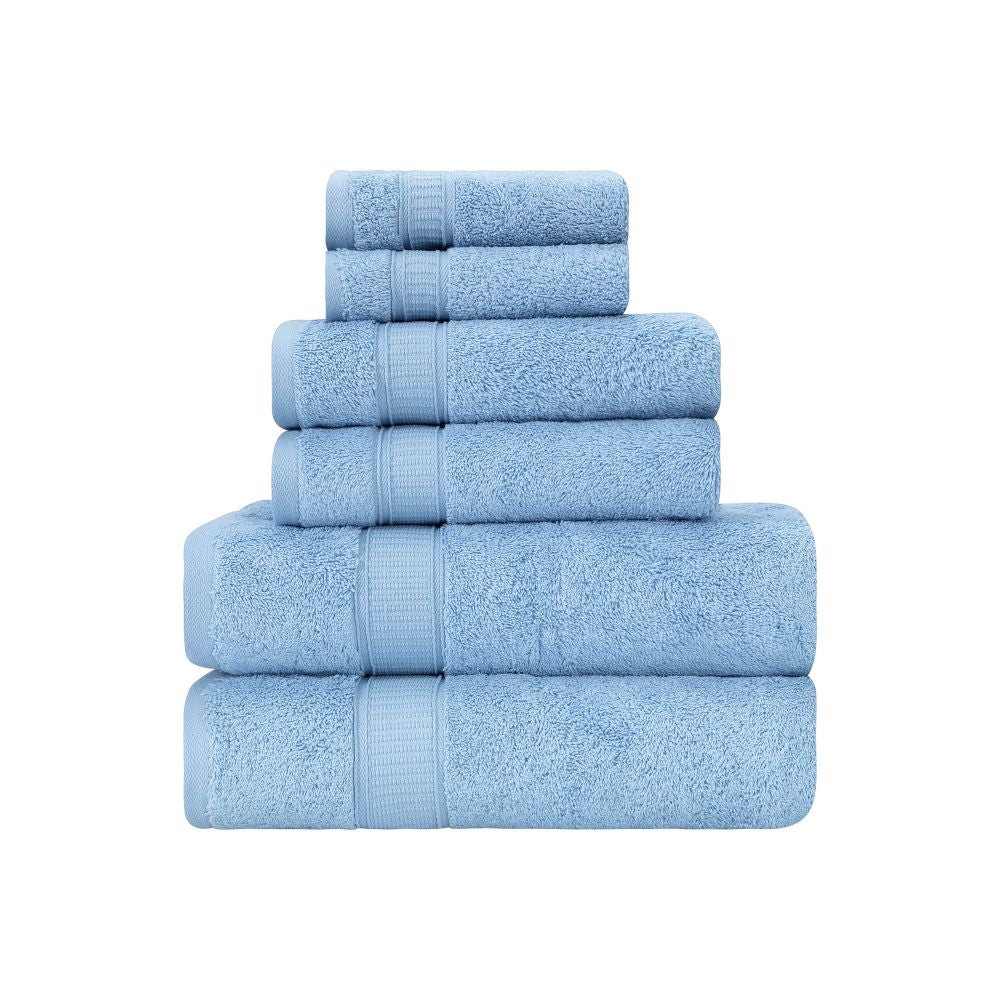 Turkish Cotton Full Bath Towel Set of 6-Towels & Robes-DECOROLALA