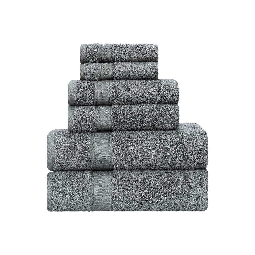 Turkish Cotton Full Bath Towel Set of 6-Towels & Robes-DECOROLALA