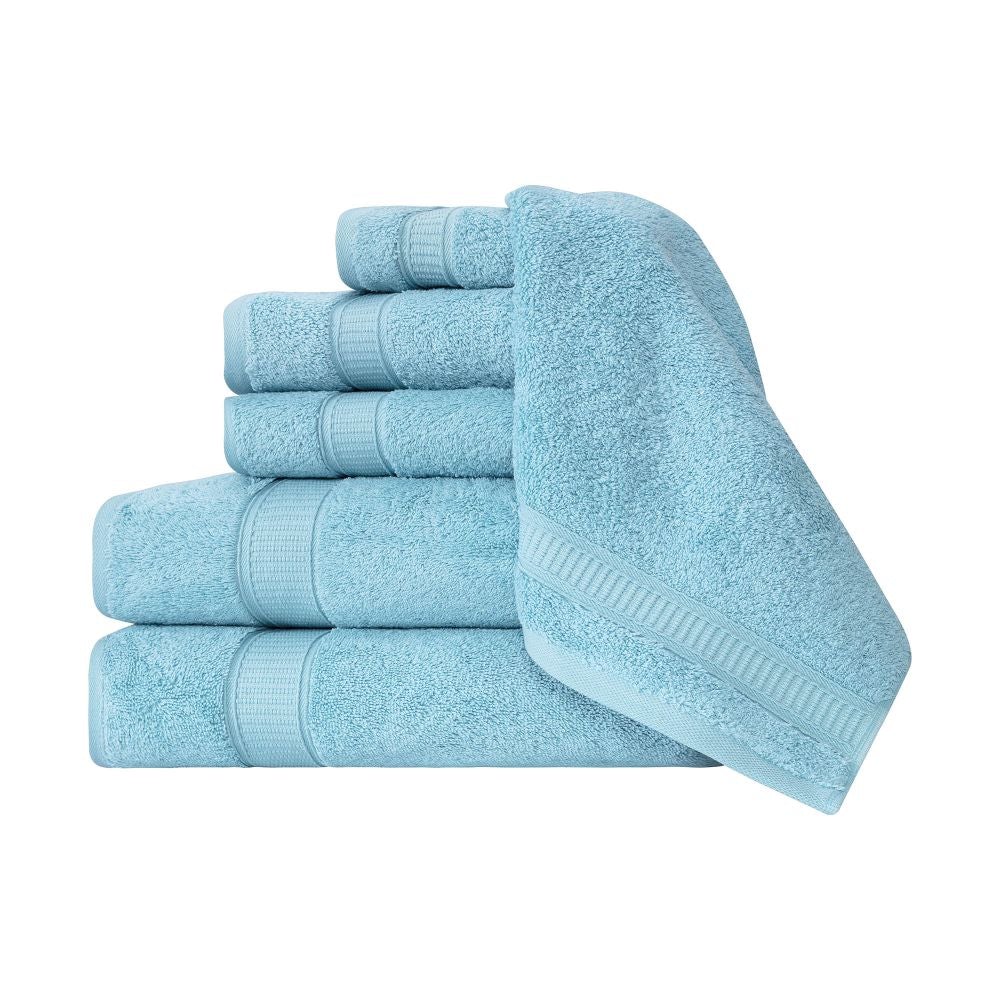 Turkish Cotton Full Bath Towel Set of 6-Towels & Robes-DECOROLALA