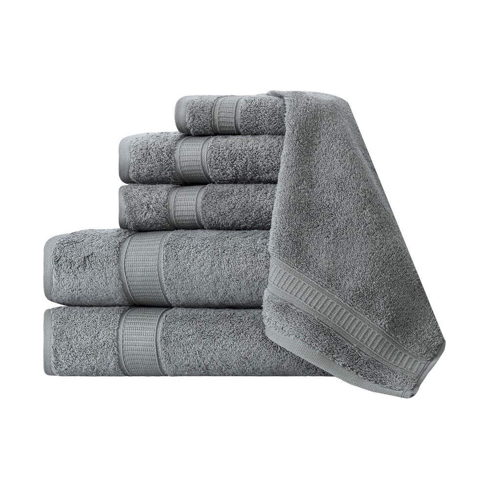 Turkish Cotton Full Bath Towel Set of 6-Towels & Robes-DECOROLALA