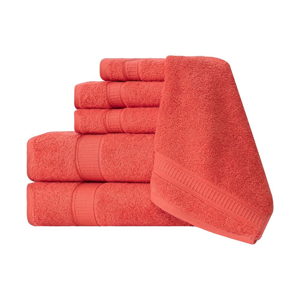 Turkish Cotton Full Bath Towel Set of 6-Towels & Robes-DECOROLALA
