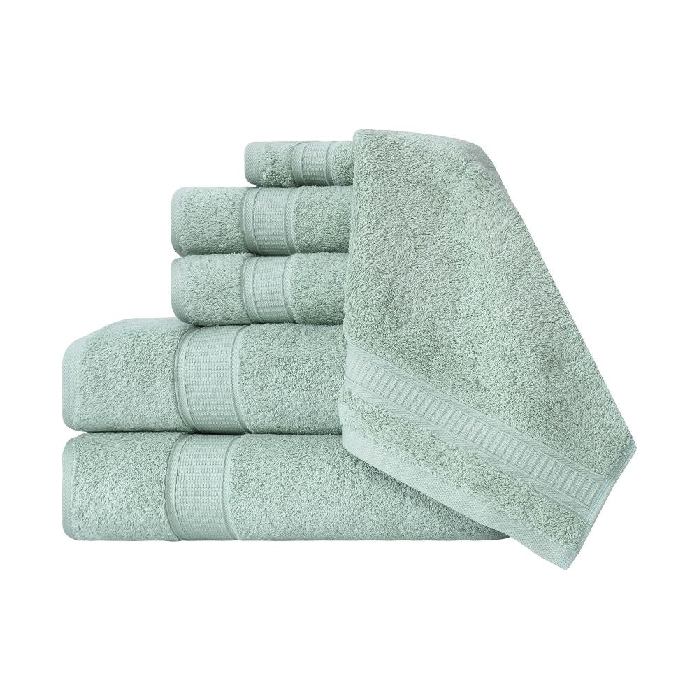 Turkish Cotton Full Bath Towel Set of 6-Towels & Robes-DECOROLALA