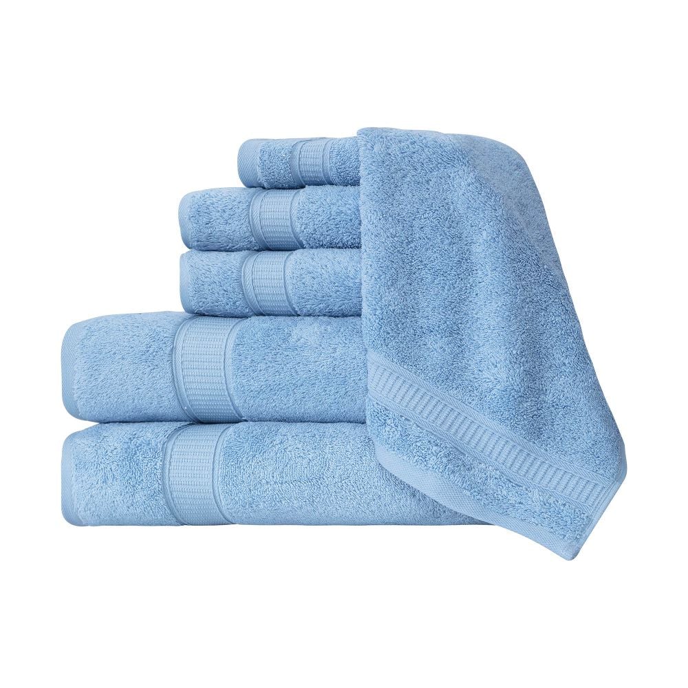 Turkish Cotton Full Bath Towel Set of 6-Towels & Robes-DECOROLALA