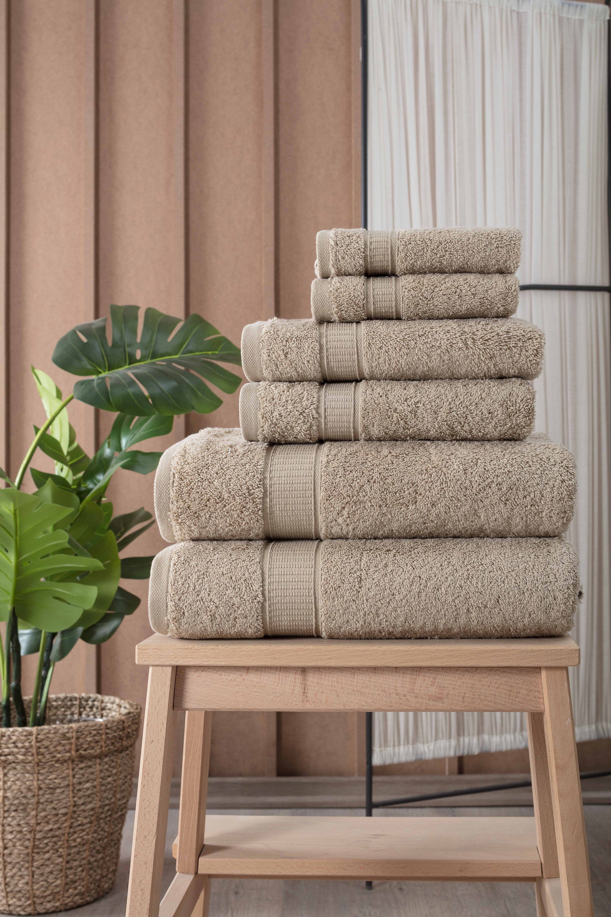 Turkish Cotton Full Bath Towel Set of 6-Towels & Robes-DECOROLALA