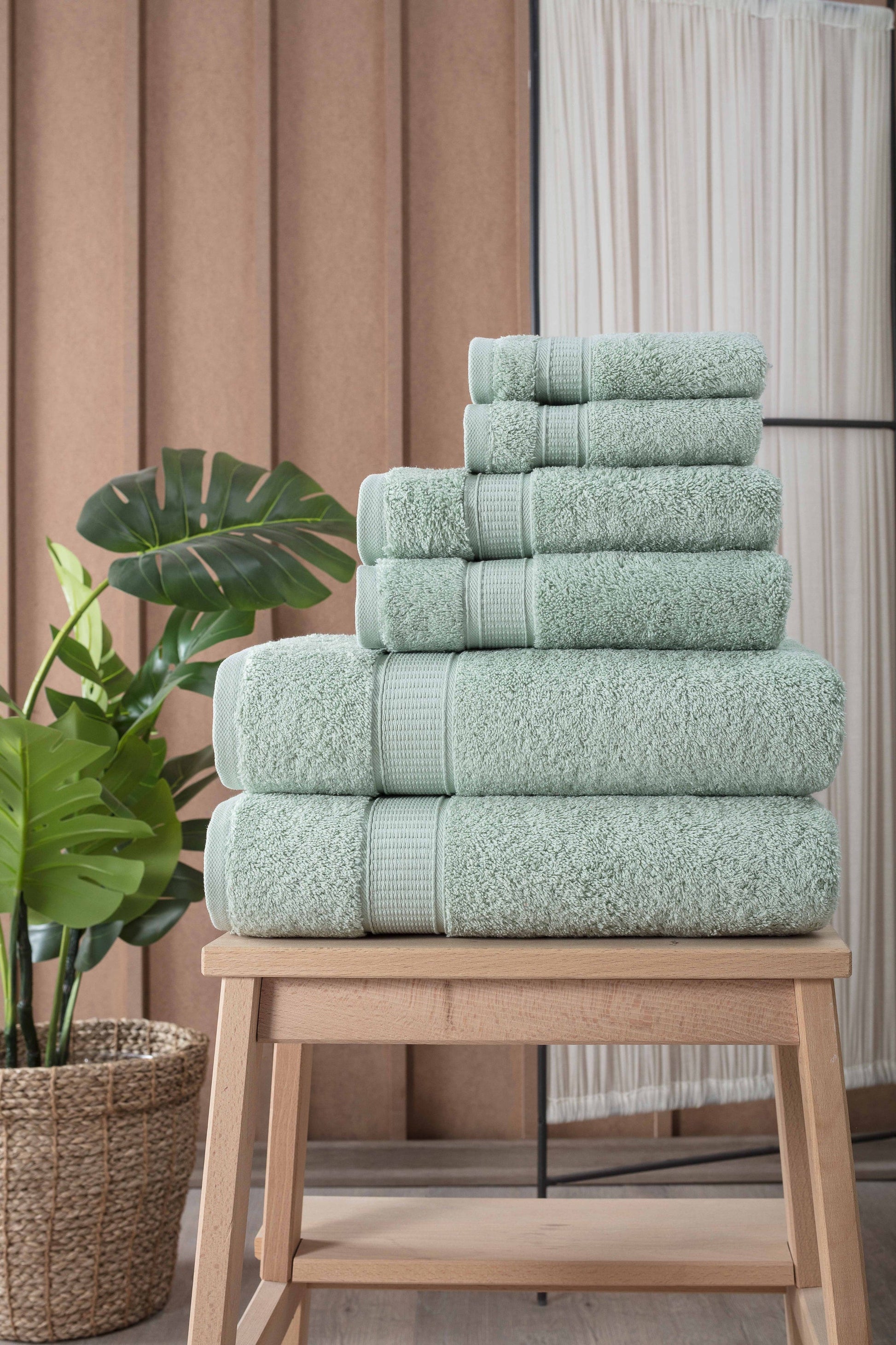 Turkish Cotton Full Bath Towel Set of 6-Towels & Robes-DECOROLALA