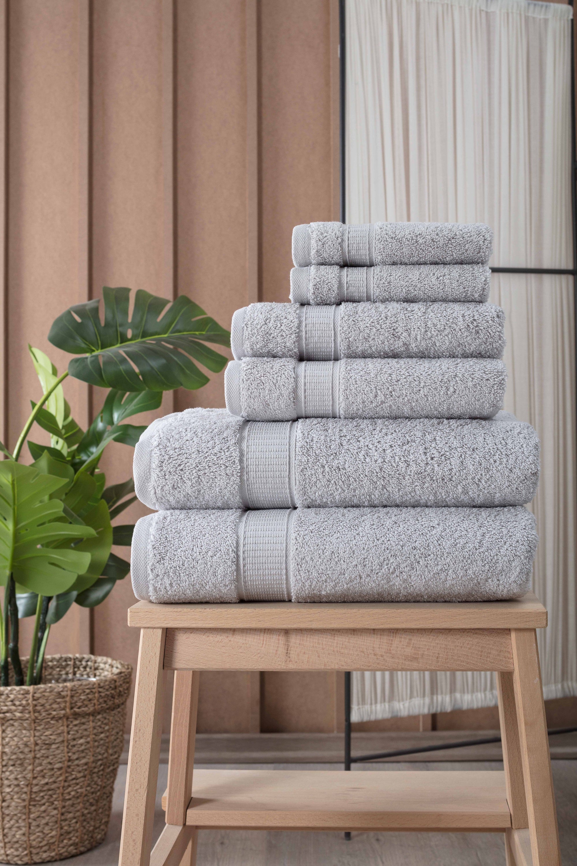 Turkish Cotton Full Bath Towel Set of 6-Towels & Robes-DECOROLALA