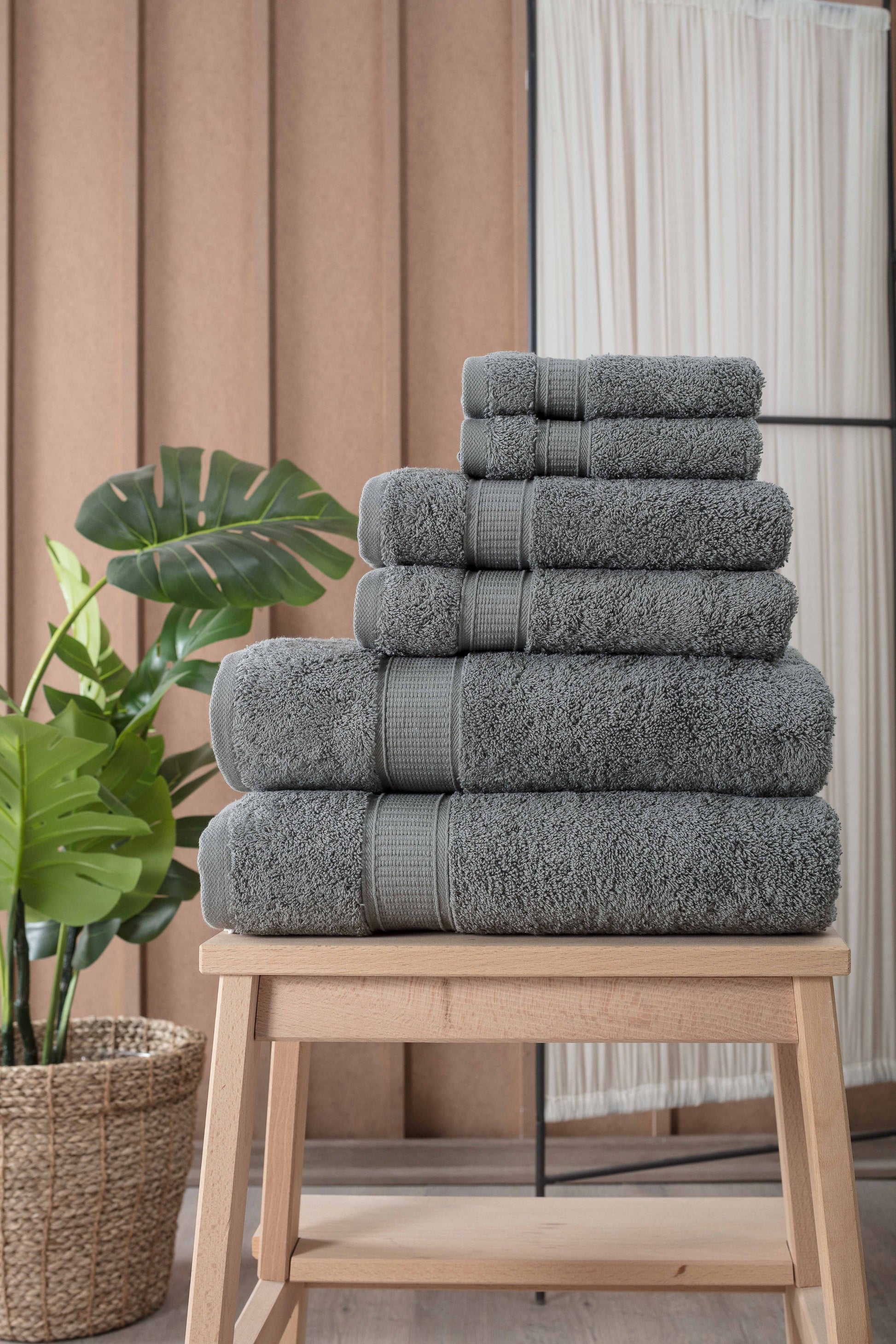 Turkish Cotton Full Bath Towel Set of 6-Towels & Robes-DECOROLALA