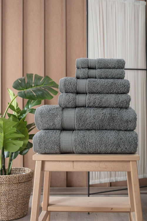 Turkish Cotton Full Bath Towel Set of 6-Towels & Robes-DECOROLALA