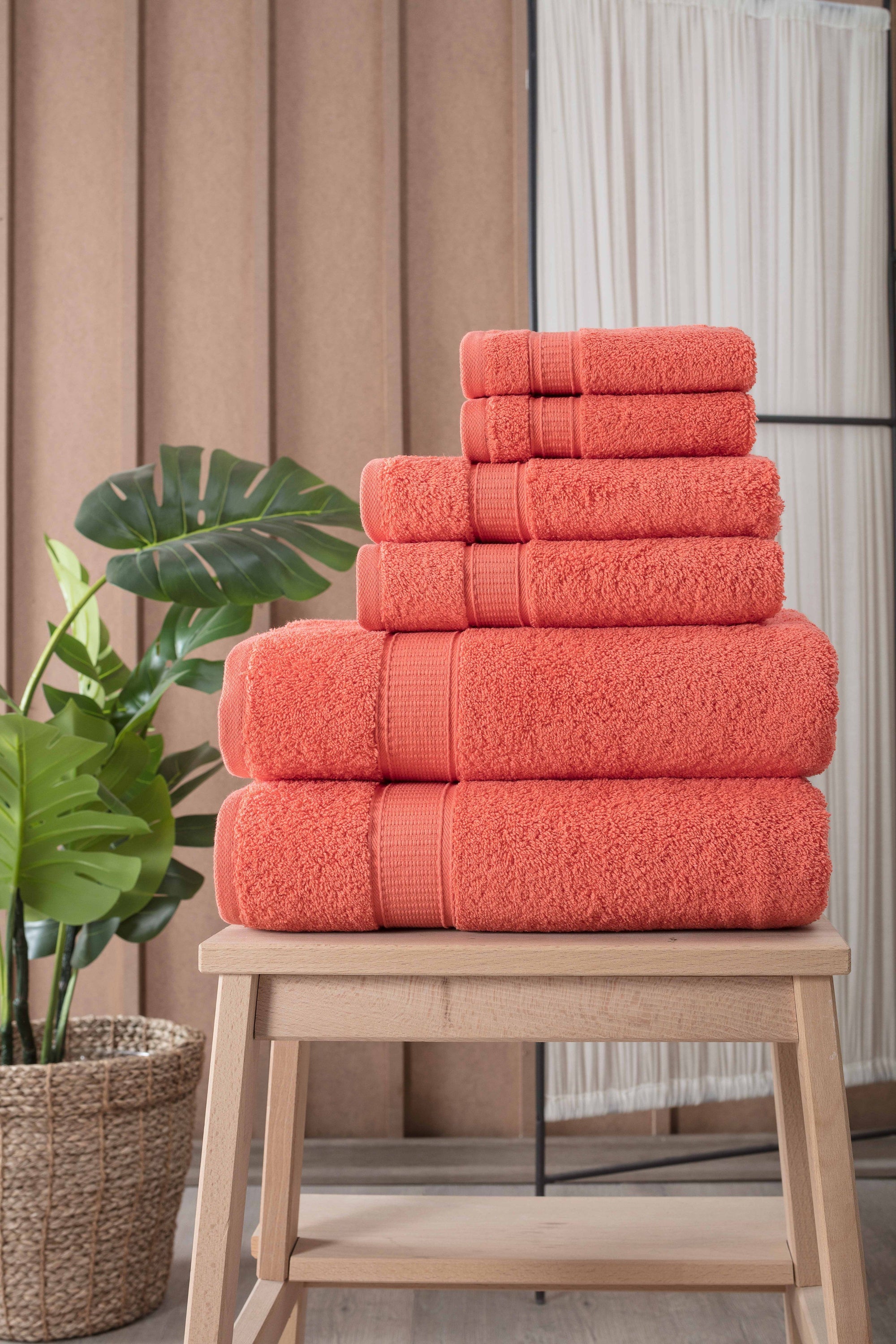 Turkish Cotton Full Bath Towel Set of 6-Towels & Robes-DECOROLALA