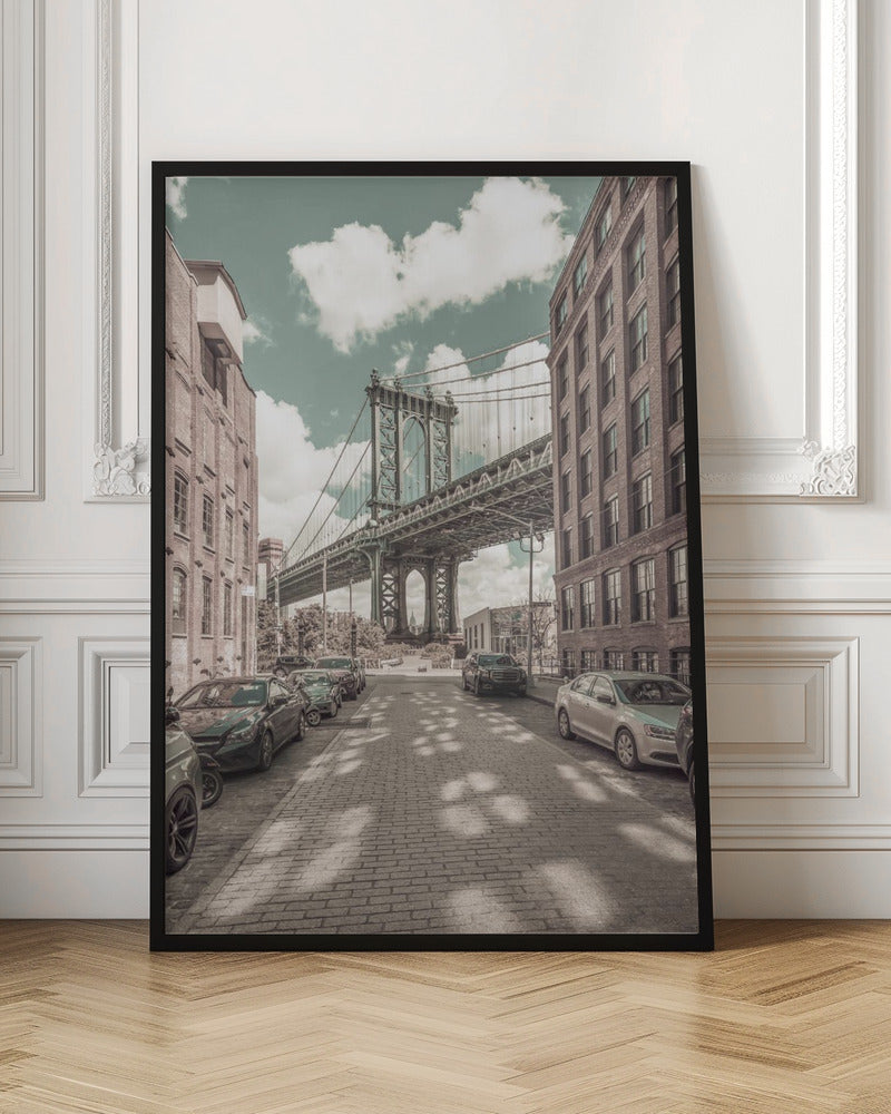 NEW YORK CITY Manhattan Bridge | urban vintage style-canvas-DECOROLALA