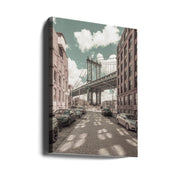 NEW YORK CITY Manhattan Bridge | urban vintage style-canvas-DECOROLALA