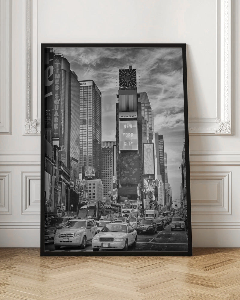 NEW YORK CITY Times Square - Monochrome-canvas-DECOROLALA
