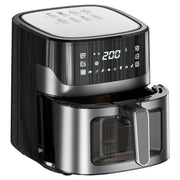 NNETM 6.5L Air Fryer - 8-in-1 Digital 1600W Stainless Steel Black-Air Fryer Accessories-DECOROLALA