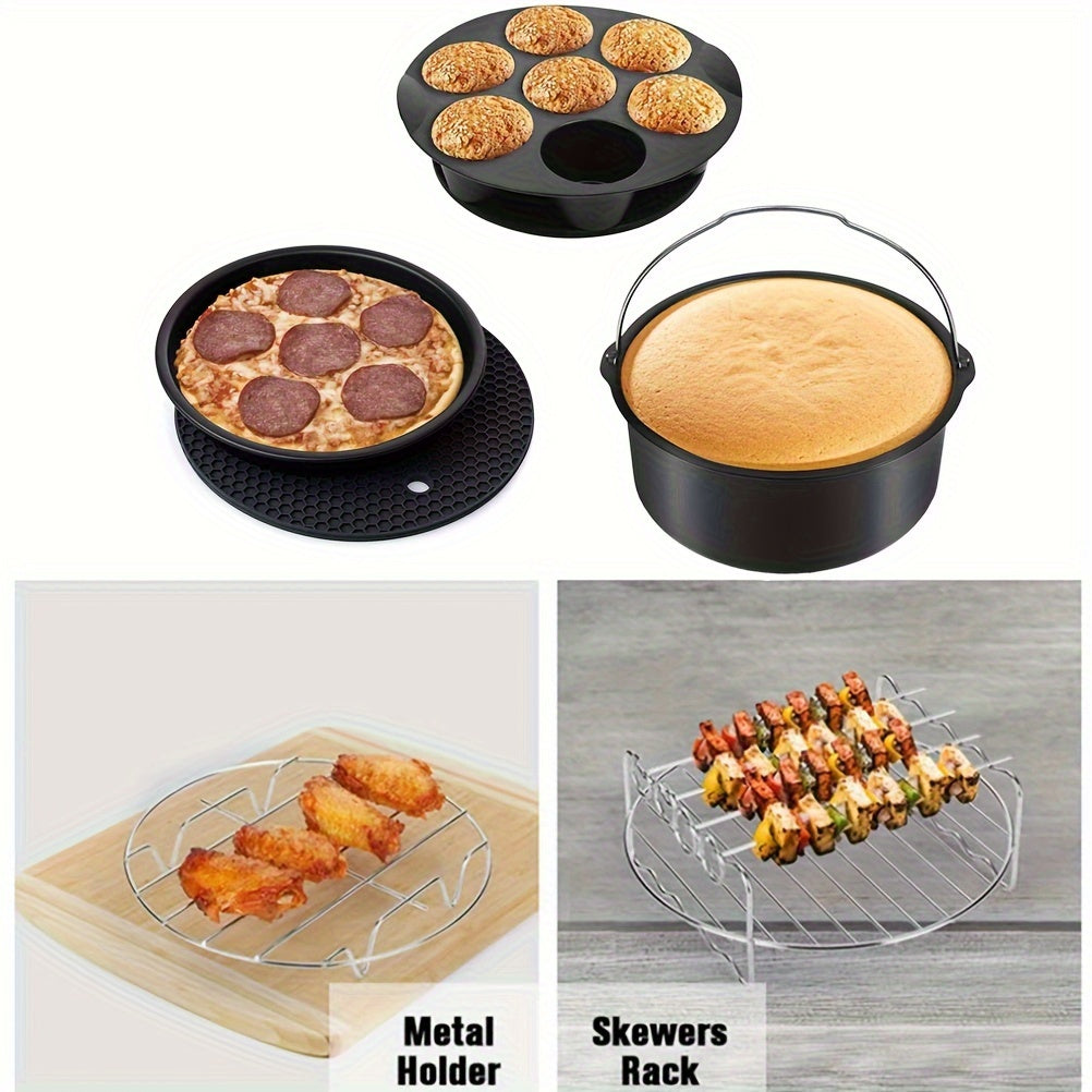 NNETM Air Fryer Accessory Kit - 11-Piece Nonstick Set 3.7L-6.8L-Air Fryer-DECOROLALA