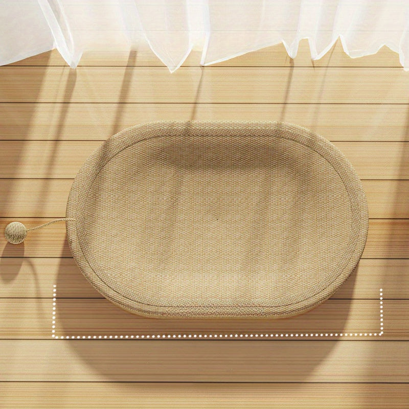 NNETM Cat Scratching Board and Bed - Ivory Imitation Hemp-DECOROLALA